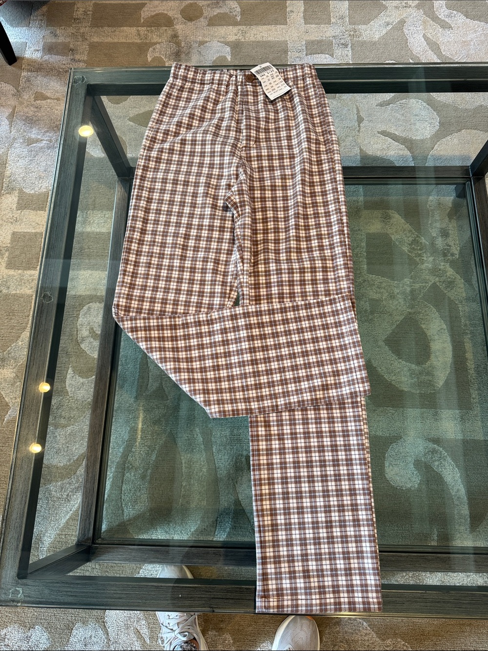Brandy Melville Brown Plaid Trousers